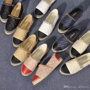 Модельные туфли, женские лоферы, эспадрильи, женская обувь из 100% кожи, роскошные стеганые туфли с закрытым носком, женские туфли на плоской подошве, роскошный топ, стеганый, весенний, размер 34-42
