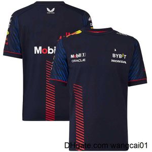 Erkek Tişörtleri Yeni F1 Team Red Racing Suit 2023 Bull Versappen Supersas Yuvarlak Boyun T-Shirt Sports ve Isure T-Shirt Büyük Boy Top 4113