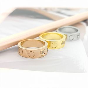 4/5/6 mm Designer Anello Designer in acciaio in acciaio Designer Gold Designer Gioielli Designer Domande da donna Coppia Coppia Gioielli in oro rosa per uomo Regalo per feste Accessori per matrimoni