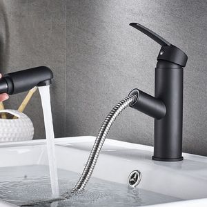 バスルームシンクの蛇口Tuqiu Basin Modern Black Mixer Tap Brushed Gold/Nickel/Chrome Wash Basin and Cold230410