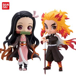 Anime Manga 15cm anime demon killer character Nezuko Tanjirou Zenitsu Inosuke Kyoujurou Giyuu Kawaii Qpose PVC model toy collectible gift 230410