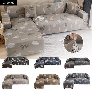 Sandalye kapakları kahverengi 1 2 3 Seater Chaise Longue Sofa Oturma Odası Elastik Streç Köşe Koruyucu Fundas