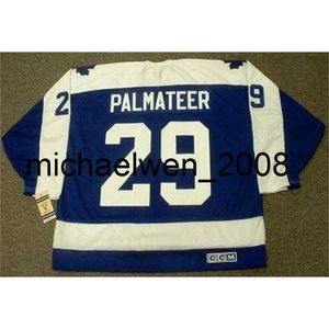 Weng Men Women Youth MIKE PALMATEER 1978 CCM Vintage Turn Back Hockey Jersey Goalie Cut Top-quality Any Name Any Number