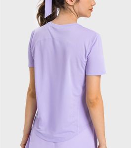 Lu lu roupas de yoga topo respirável solto ajuste colete esporte interior tanque de secagem rápida camiseta feminino correndo treinamento de fitness treino ginásio camisetas