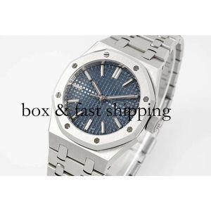 Superclone relógios de pulso suíços série 15450 placa azul 37mm relógio feminino automático mecânico designer 643 montres de luxo