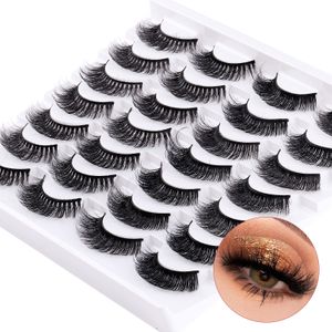 Curly Thick Lashes False Eyelashes Natural Look Handmade Reusable Multilayer 3D Mink Lashes Extensions Faux Eyelash