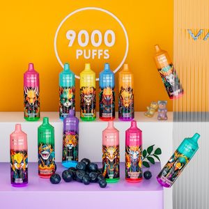 Оригинальный VAPME FIRE 9000 затяжек Одноразовая сетчатая катушка для вейпа 850 мАч Электронная сигарета Type-c 15 мл Предварительно заполненный картридж 18 вкусов Слойки для вейп-ручки RGB подсветка Vs BANG BOX 12K