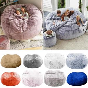 Fodere per sedie Copridivano pigro Grande pouf in tessuto Portatile Bambini Adulti Soggiorno Accessori per mobili