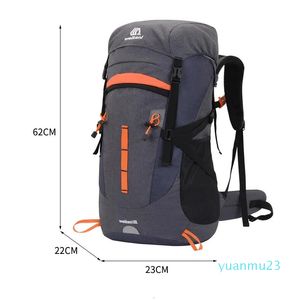 Backpacking Packs Mountaineering Bag Male 22 Vattentät och andningsbar utomhus ryggsäck Nattreflektion Vandring Camping Outdoor Travel Bag 230410