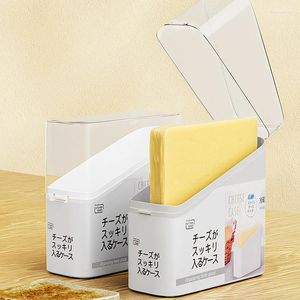 Storage Bottles 1Pcs Flip-top Butter Block Cheese Slice Box Portable Refrigerator Fruit Vegetable Fresh-keeping Organizer Containers
