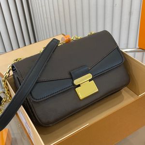 Luksusowy projektant torebki crossbody łańcuch mody brązowy kwiat marki portfel vintage damskie brązowe skórzane torebkę