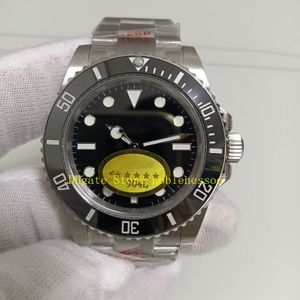 Foto reale Cal.3130 Movimento Orologi automatici Uomo 40mm 114060 Nessuna data Quadrante nero Lunetta in ceramica Acciaio 904L Solid Band Dive KIF Ammortizzatore V12 Orologio da uomo con zaffiro