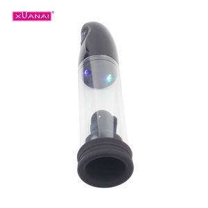 Pump Toys Pennis Enlargement Vibrator for Men Penile Erection Training Extend sex pump automatic penis extender and viberator 1125