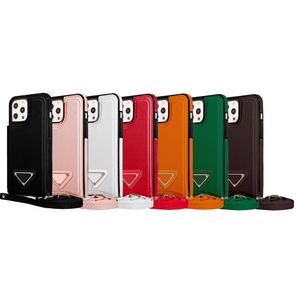 حقائب الهاتف Crossbody حقائب الهاتف حاملي البطاقات محافظ لـ Apple iPhone 15 14 13 12 Pro Max XR XS 8 Plus Covery Pu Comple-Body Back Covers Fundas