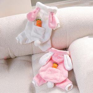 Dog Apparel Autumn Winter Medium Small Clothes Plush Hoodie Cute Sweater Novel Costumes Kitten Puppy Pajamas Yorkshire