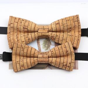 Hals Krawatten Chic Vater Sohn Cork Wood Bowtie Männer Frauen Kinder Haustier Schmetterling Anzug Tuxedo Party Abendessen Hochzeit Fliege Krawatte Geschenk kreatives Accessoire