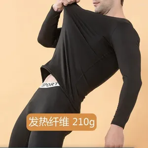 Men's Thermal Underwear Pants Mens Top Winter Accessories Bottom Underpants Breathable Clothing Cotton Fleece Johns Long Men