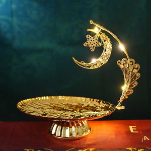 Novità Articoli Eid Mubarak Vassoio in metallo dorato con noci con decorazioni Ramadan leggere per la casa Eid Al Adha Islamico Ramadan Kareem Festival musulmano Ornamento Z0411