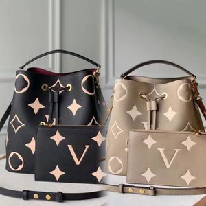 7A Top Quality Designer bags Womens Genuine Leather Shoulder bags embossing totes Handbag Purse Crossbody Bag bucket bag Handbags Tote bag Wallets