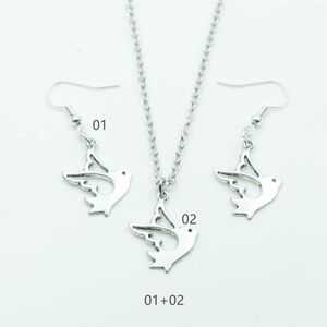 Halsband örhängen Set 10st Sanlan Bird Pigeon Simple Earring Women's for Jewelry Gift