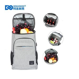 Ice Packs/Isothermic Bags DENUONISS Soft Insulated Cooler Bag 35 Cans 100% Leakproof Cooler Backpack 600D Oxford Waterproof Picnic Thermal Bag 230411