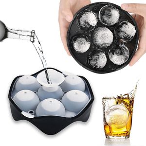 Ice Cream Tools Runde Silikon-Würfelform Ball Maker Kundenspezifische wiederverwendbare Whisky-Tabletts BPA-freie Form mit abnehmbaren Deckeln 230410