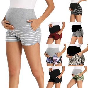 Mäns shorts 2023 Summer Moderskap Booty Women Short Patchwork Casual Sport Pants Pregnant Woman Sweatpants Pantalones Cortos de Mujer