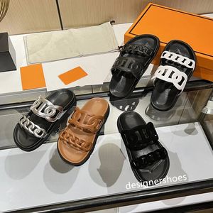 Tofflor nappa extra sandaler naturel loafer kvinnor män sommar 100% riktig läder designer techno sandal anatomical gummisulen sandles skor strand 35-45