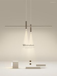 Lampadari Sala da pranzo Lampadario Semplice e moderno Strip Led Bar Minimalista Nordic Creative Living Island