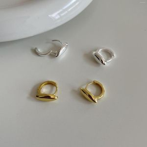 Orecchini a cerchio Carino oro 18 carati REAL.925 Sterling Silver Ear-Bone Oval Olive Leaf Piercing Huggie Ear Earring Charms C-C821