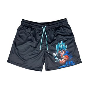 Men's Shorts Anime Mesh Jogging Shorts Mężczyźni Kobiety swobodny sport oddychające szorty plażowe Summer Fiess Gym Szybkie suszone spodnie koszykówki C5