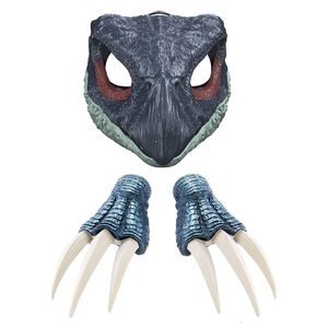Party Masks Jurassic Therizinosaurus Dinosaur Mask med öppningskäken 10 i klor Realistiska textur Näsögon Säkra remmen 230411