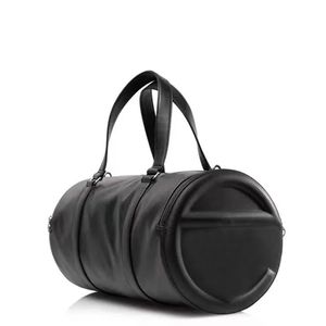 Letter Across Duffel Bag Women Designer Boston Handbags Black Leather Cylinder Crossbody Bags Men Travelling Luggage Totes Designers Duffels