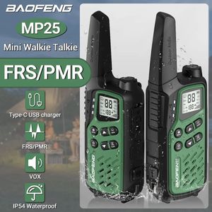 Other Sporting Goods Baofeng MP25 Walkie Talkie Waterproof Mini Twoway Radio USB Type C Charger PMR FRS Portable WalkieTalkies for el 231110