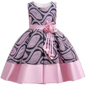 Girls Dresses Baby Flower Striped For Floral Wedding Party Kids Princess Christmas Children Clothing 230410