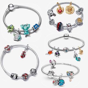 Fru fru charm designer armband för kvinnor smycken diy fit pandoras liten sjöjungfru spindel full samling armband set julfest semester gåva med låda