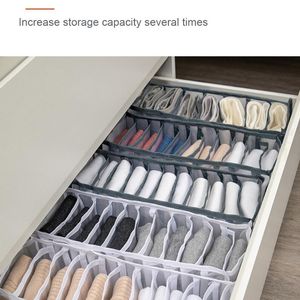 Storage Drawers 3pcs Foldable Cloth Dresser Lingerie Sundries Underwear Drawer Organizer Set Divider Bins Multifunction Soft Ties Home Bra S