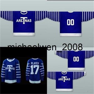 Weng 1918-19 Aretnas Jersey Camisas personalizadas personalizadas com qualquer nome qualquer número 100% costure