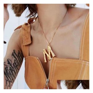 26 Letter Women Necklace Euramerican Exaggerated Pendant Necklaces Nice Party Accessories Lover Birthday Gift Ship Drop Delivery Dhkwv