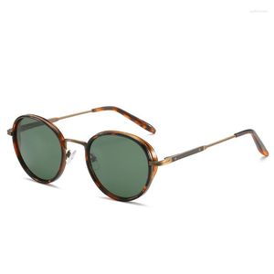 Sonnenbrille ZENOTTIC 2023 Steampunk Round Polarized Mirror Sun Glasses For Women Men VintageShades UV400