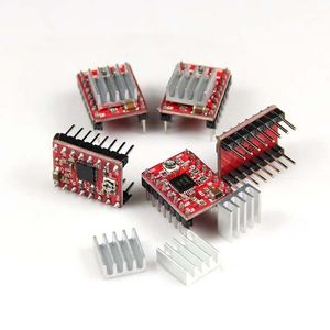 Freeshipping 50pcs/lot Stepstick Reprap Stepper Motor Driver Pololu A4988 Module with Heatsink For 3D Printer Ragek