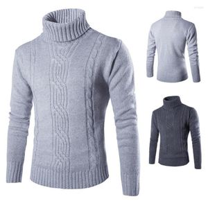 Men's Sweaters Warm Male Sweater Pullover Slim Solid High Lapel Jacquard Hedging British Men's Clothing Mens Turtleneck Clothes