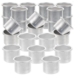 Candle Holders 50Pcs Aluminum Cup Candlestick Holder Wax Container Tea Light