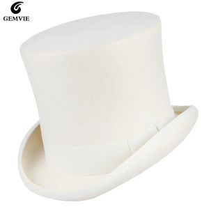 Wide Brim Hats Bucket 100 Wool British Europe Gentleman Tall Hat Stage Performance Top Magician Retro Fashion Personality President Fedora 231110