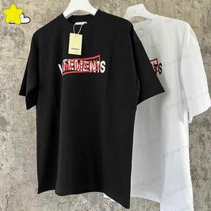 Men's T-Shirts T Shirts Men Women Oversized Casual Spring Summe Short Sleeve Best Quality Square Print Embroidery Letter VTM Top Tees