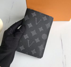 Portafogli firmati da uomo borsa per passaporto viaggiatore di lusso porta carte classico con lettera floreale porta carte di alta qualità piccola pochette moda maschile con scatola originale