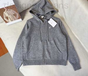 Women's Jackets designer Autumn and Winter New CE Lazy Casual Style Fashion Embroidery Soft Glutinous Skin Friendly Versatile Cashmere Zipper Hoodie Z779