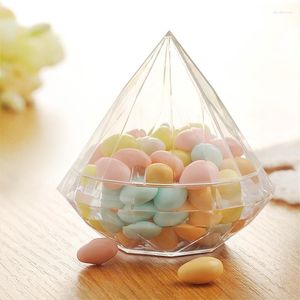 Gift Wrap Candy Box Food Grade Transparent Plastic Diamond Shape Container Halloween Children Foodorage Wholesale