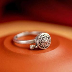 Pierścienie opaski shuangshuo anty stres lęk ring pierścień palców mandala dla kobiety otwarte regulowane pierścienie spinner pierścienia fidget pierścień biżuterii boho p230411