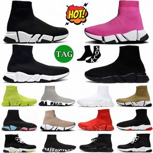 Sock Shoes Speed ​​1.0 Socks Casual 2.0 Boot Classic Platform Black White Pink Red Beige Green Light Graffiti Vintage Blue Men Women Tarw8h#